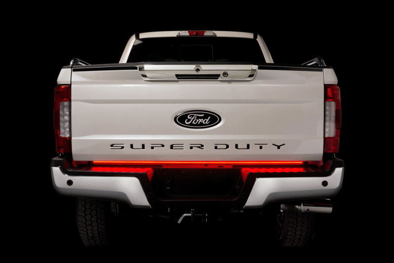 Putco 60in Red Blade LED Tailgate Light Bar for Ford Turcks w/ Blis and Trailer Detection Light Tailgate Bar Putco