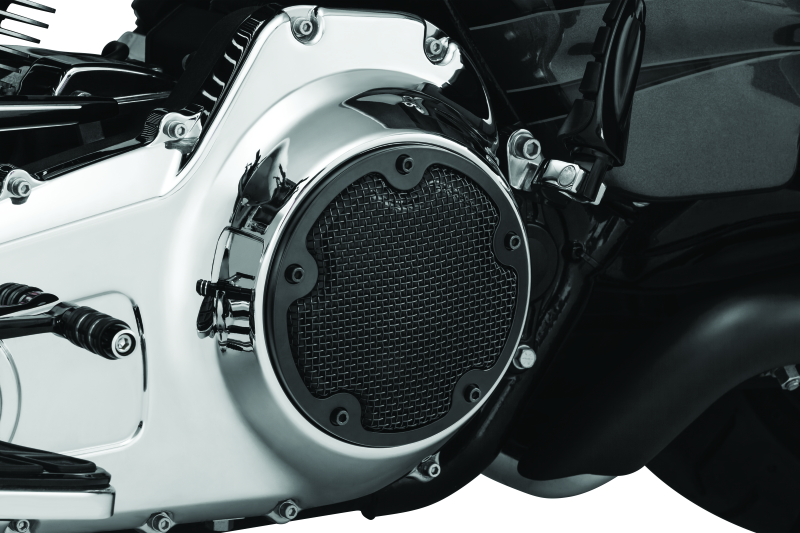 Kuryakyn Mesh Derby Cover Black Bolts Kuryakyn