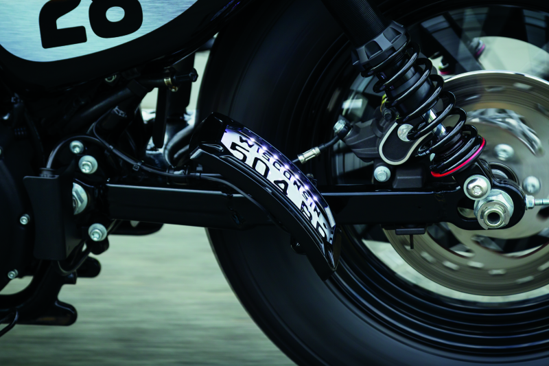 Kuryakyn Nova Curved Vertical Mount Side License Plate Holder Gloss Black License Plate Relocation Kuryakyn