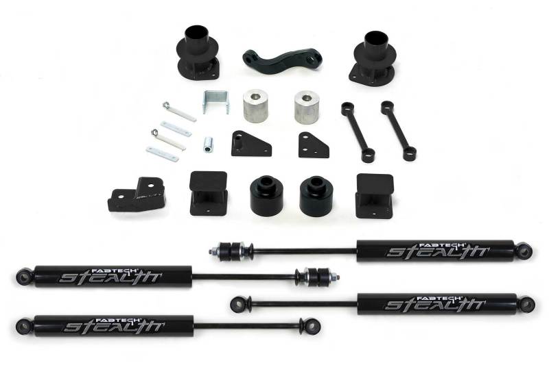 Fabtech 07-18 Jeep JK 4WD 3in Basic Sys w/Stealth Lift Kits Fabtech