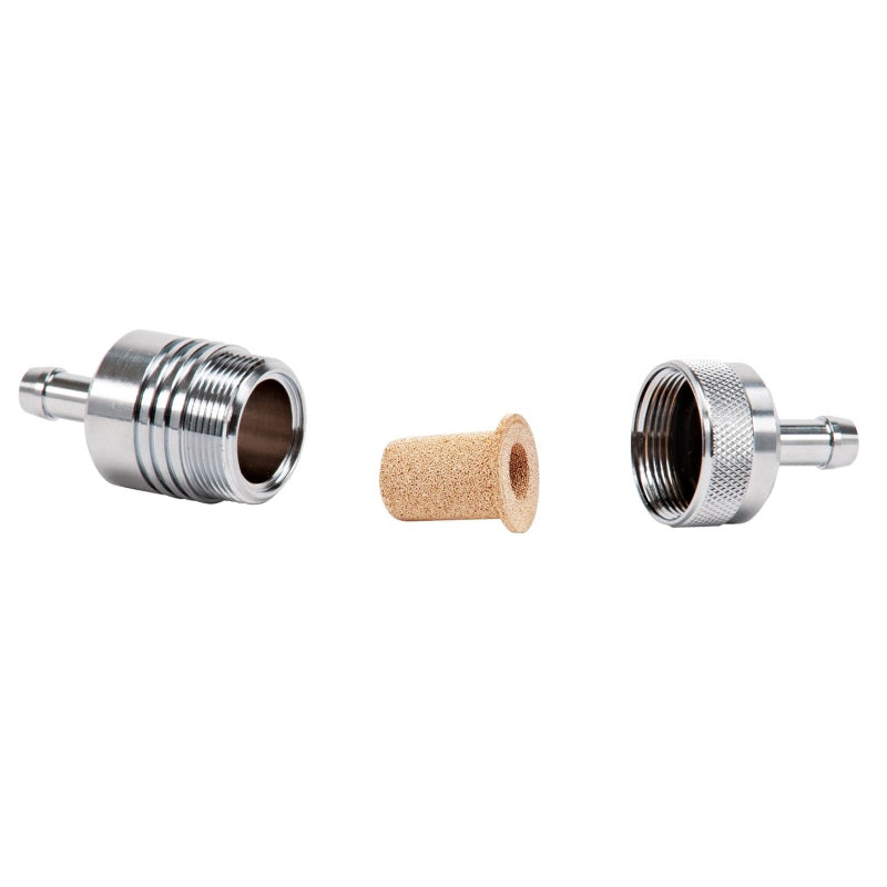 Russell Performance Chrome Street Fuel Filter (3in Length 1-1/8in diameter 5/16in inlet/outlet) Fuel Filters Russell