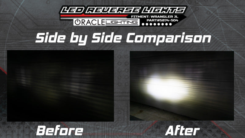 Oracle Rear Bumper LED Reverse Lights for Jeep Wrangler JL - 6000K Tail Lights ORACLE Lighting