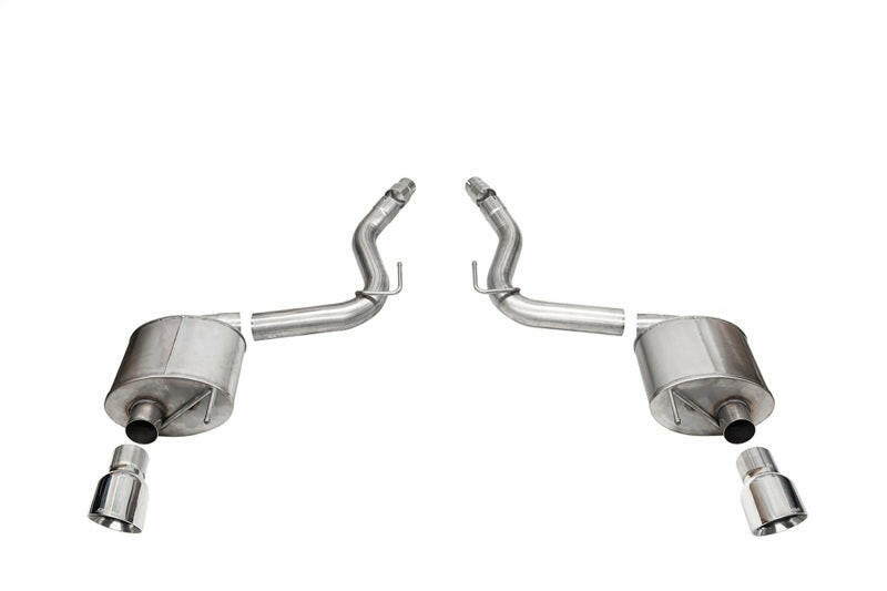 Corsa 24+ Ford Mustang GT Touring Axle-Back Dual Rear Exit with 4.5in Pro Series Polished Tips Axle Back CORSA Performance