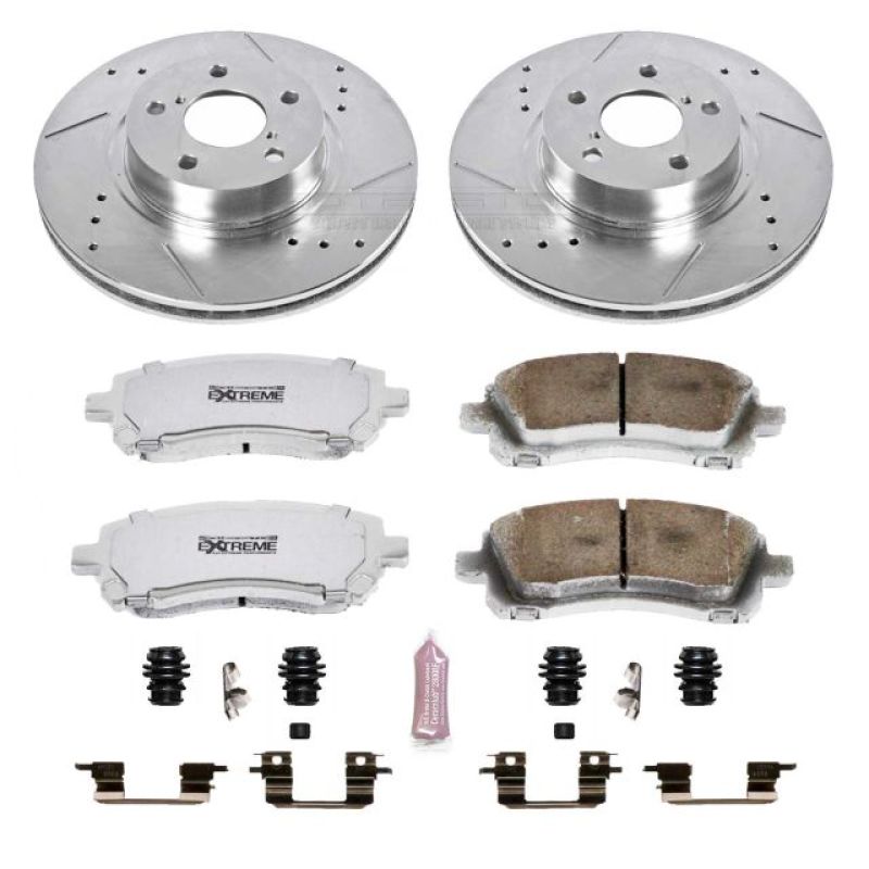 Power Stop 98-02 Subaru Forester Front Z26 Street Warrior Brake Kit Brake Kits - Performance D&S PowerStop