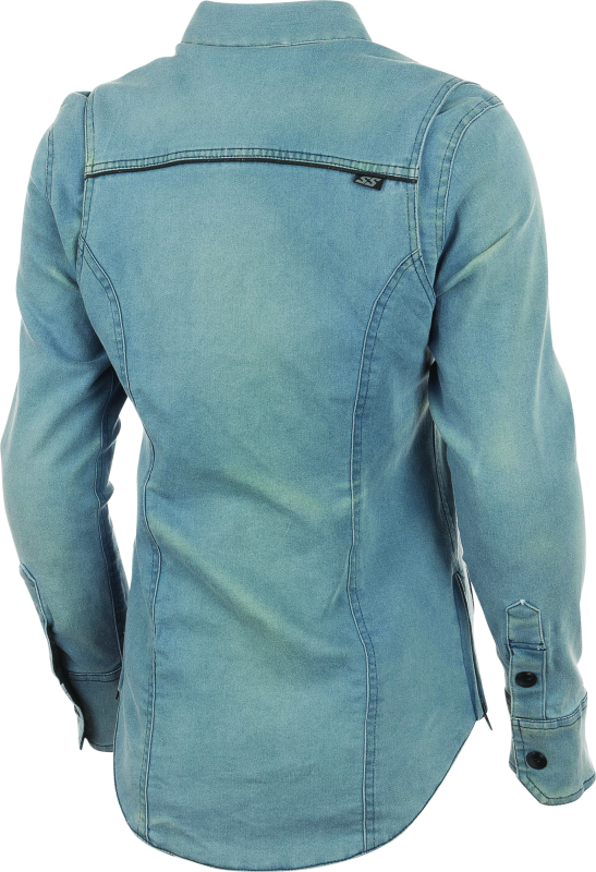Speed and Strength Speed Society Armored Moto Shirt Denim Blue Womens - XS Shirts Speed and Strength