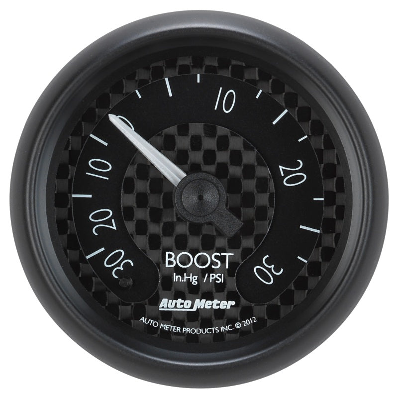 Autometer GT Series 52mm Mechanical 30 In Hg/30 psi Vacuum/Boost Gauge Gauges AutoMeter