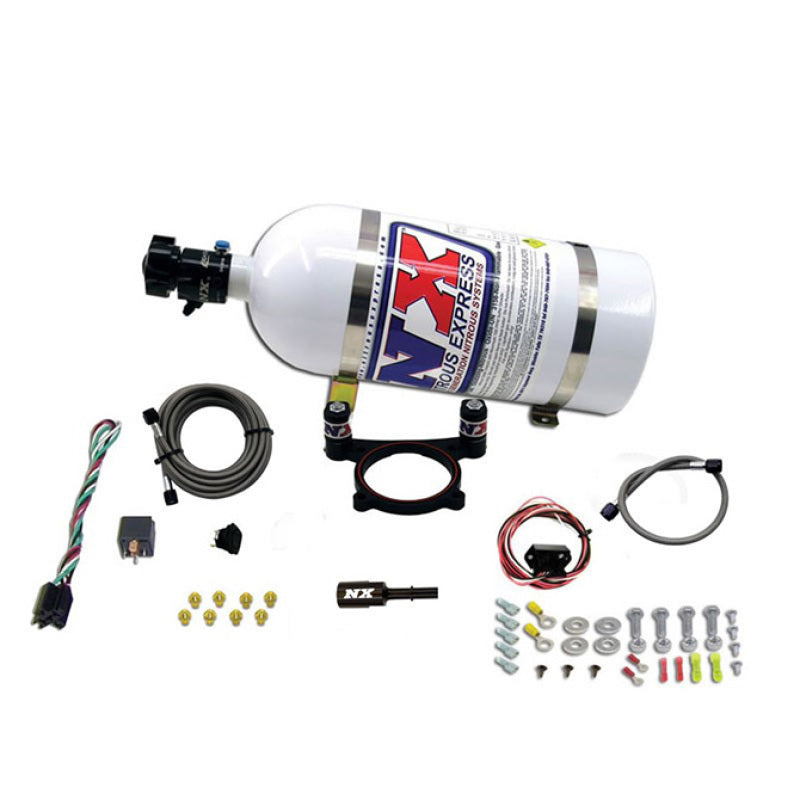 Nitrous Express 11-15 Ford Mustang GT 5.0L Coyote 4 Valve Nitrous Plate Kit (50-200HP) w/10lb Bottle Nitrous Systems Nitrous Express
