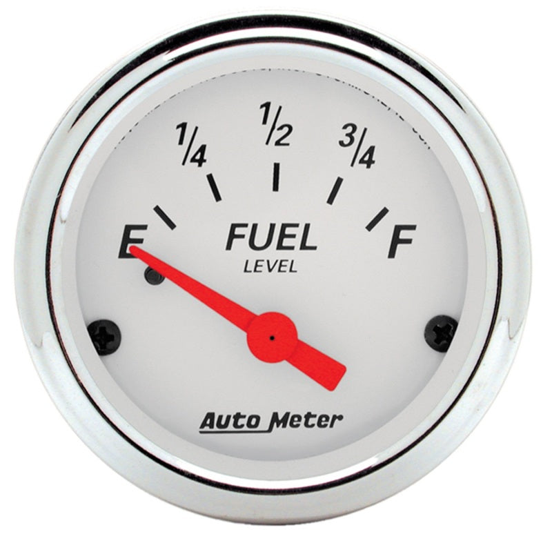 Autometer Arctic White 52mm 0E-90F Short Sweep Electronic Fuel Level Gauge Gauges AutoMeter