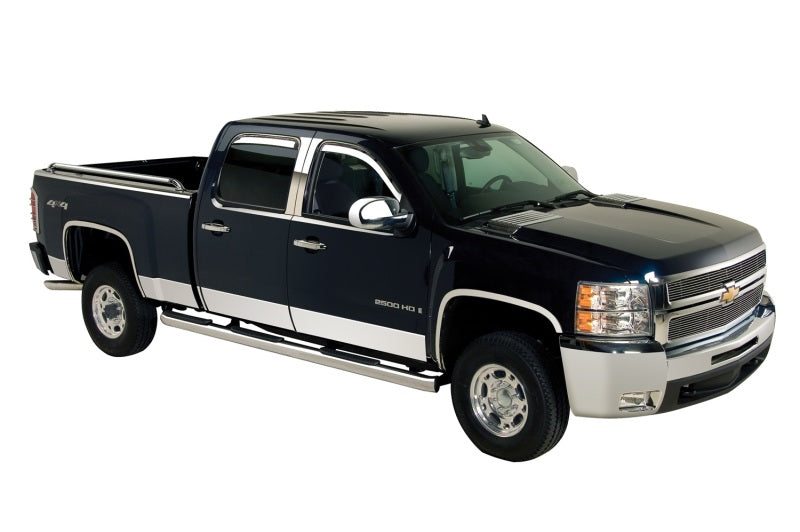 Putco 15-19 Chevy Silverado HD - Regular Cab Dually 8pcs Stainless Steel Rocker Panels Body Armor & Rock Rails Putco