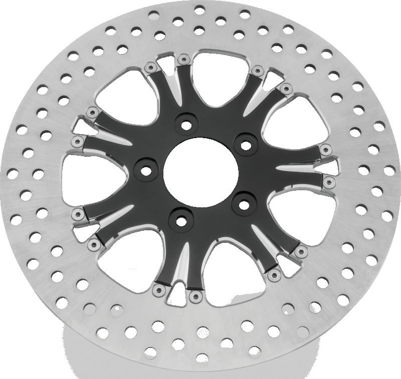 Performance Machine Disc/Carr 11.8 Heathen Rr - Contrast Cut Platinum Brake Rotors - Drilled Performance Machine