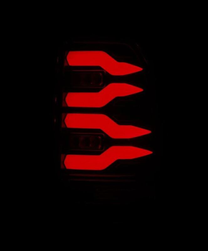 AlphaRex 97-03 Ford F150 / 99-16 Ford F250/F350/F450/F550 LUXX-Series LED Tail Lights - Black Tail Lights AlphaRex