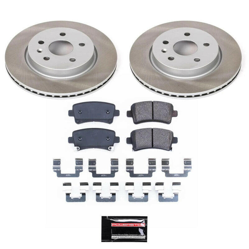 Power Stop 10-11 Saab 9-5 Rear Semi-Coated Rotor Kit Brake Kits - Performance Blank PowerStop