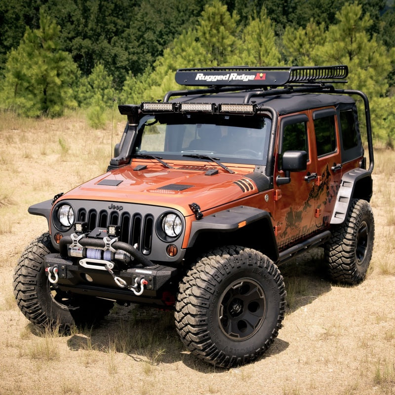 Rugged Ridge Hurricane Flat Fender Flare Kit 07-18 Jeep Wrangler Fender Flares Rugged Ridge