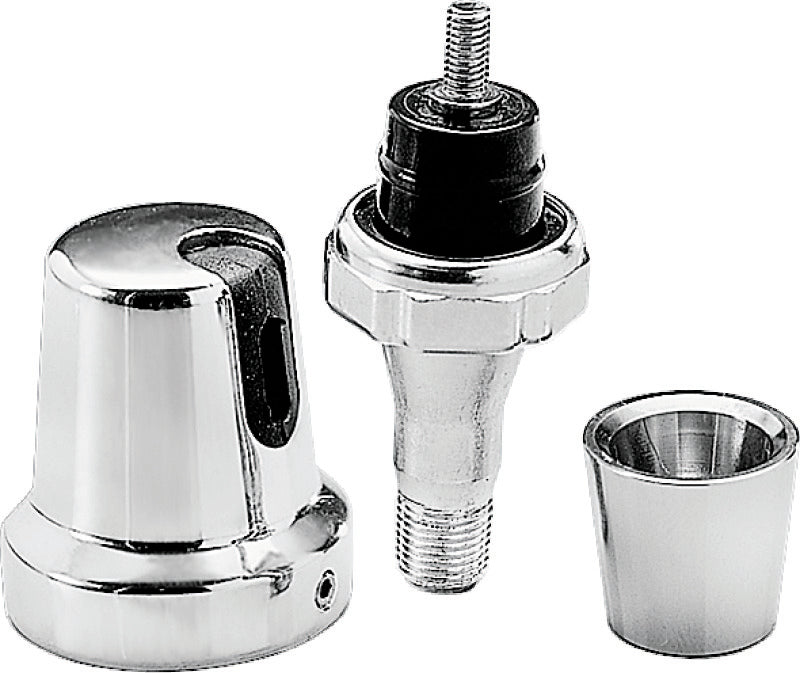 Kuryakyn Oil Sender Switch Cover Single Wire 84-99 Big Twins Chrome Switch Panels Kuryakyn