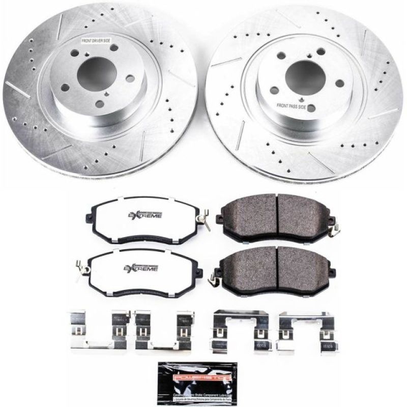 Power Stop 13-16 Scion FR-S Front Z26 Street Warrior Brake Kit Brake Kits - Performance D&S PowerStop