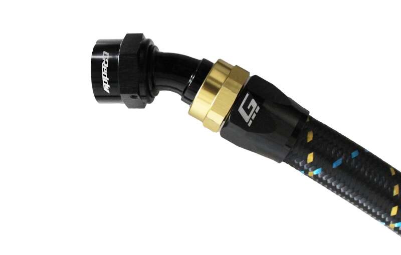 GReddy AN10 30 DEGREE HOSE END SWIVEL BLACK/GOLD ANODIZED Oil Line Kits GReddy