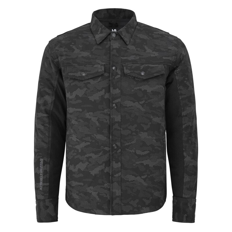 Speed and Strength True Grit Mesh Moto Shirt Reflective Camo/Black - Medium Shirts Speed and Strength