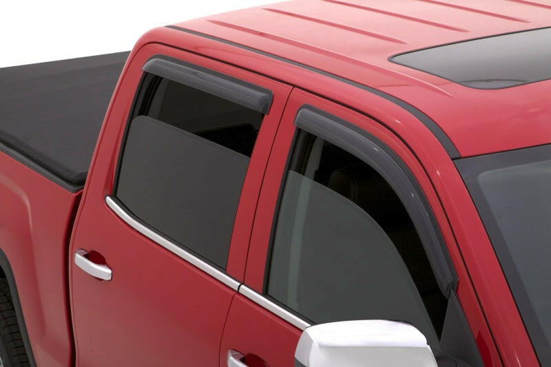 AVS 15-18 Chevy Silverado 2500 Crew Cab Ventvisor Outside Mount Window Deflectors 4pc - Smoke Wind Deflectors AVS