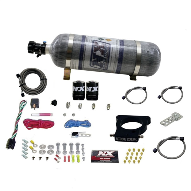 Nitrous Express GM LS 78mm 3-Bolt Nitrous Plate Kit (50-350HP) w/12lb Composite Bottle Nitrous Systems Nitrous Express