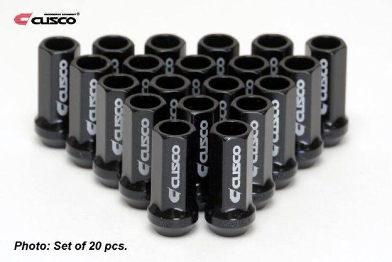 Cusco Universal Wheel Lug Nut Set M12 x P1.5mm - Black (20pcs) Lug Nuts Cusco