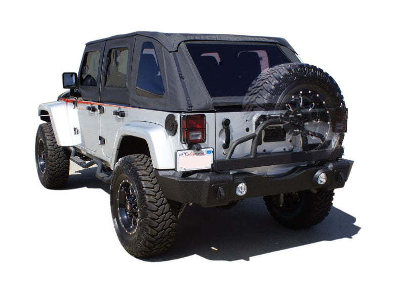 Rampage 2007-2018 Jeep Wrangler(JK) Recovery Bumper Rear - Black Bumpers - Steel Rampage
