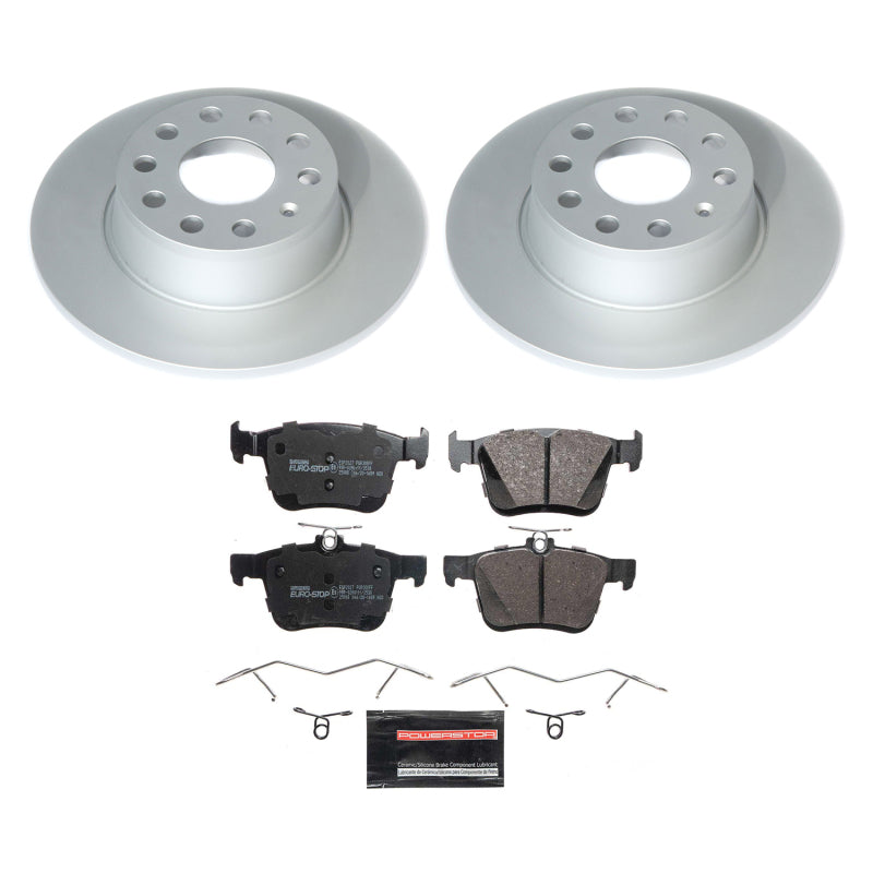 Power Stop 19-21 Volkswagen Jetta Rear Eurostop Brake Kit Brake Kits - OE PowerStop