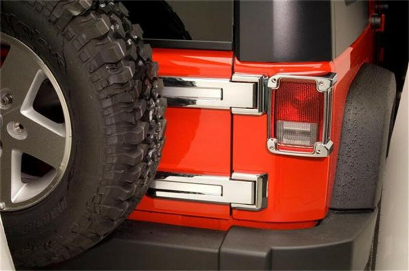 Putco 07-18 Jeep Wrangler - Rear Hinge Cover also Fits Sahara Edition Exterior Trim Putco