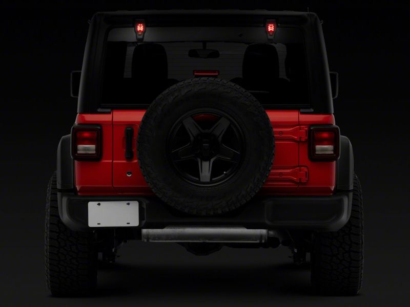 Raxiom 18-23 Jeep Wrangler JL Axial Series Rear Window Glass Hinge LED Lights Light Bars & Cubes Raxiom