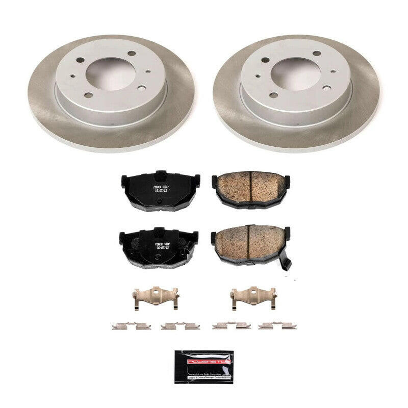 Power Stop 97-01 Hyundai Tiburon Rear Semi-Coated Rotor Kit Brake Kits - Performance Blank PowerStop