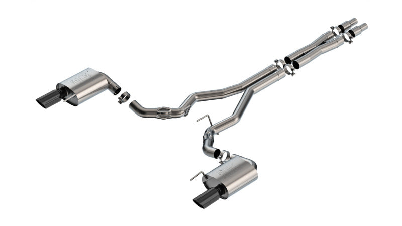 Borla 2024 Ford Mustang GT 5.0L V8 w/o Active Exhaust ATAK Cat-Back Exhaust System - Black Chrome Catback Borla