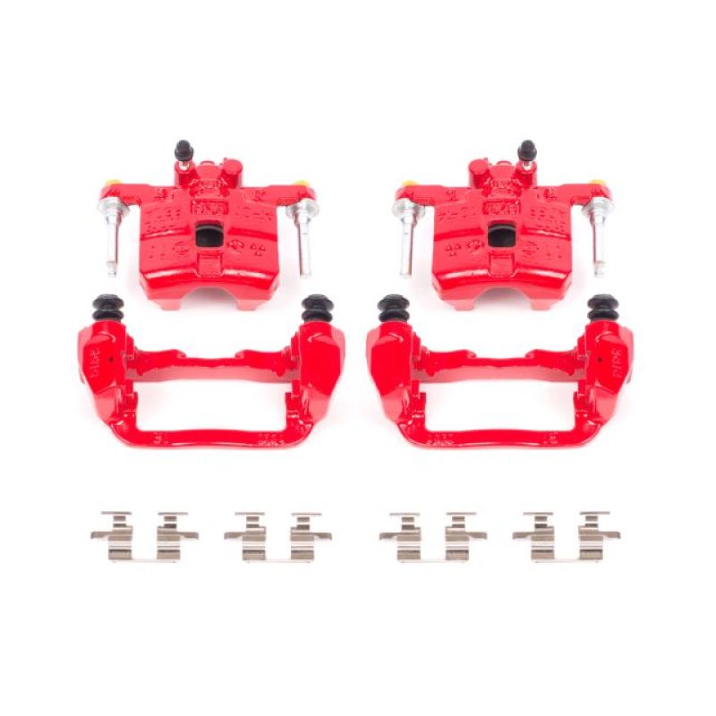 Power Stop 98-03 Subaru Forester Rear Red Calipers w/Brackets - Pair Brake Calipers - Perf PowerStop