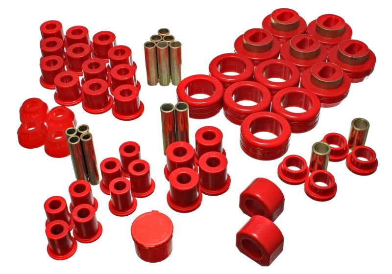 Energy Suspension 81-87 Chevy/GMC 4WD (W/ Stock Front Springs) Red Hyper-flex Master Bushing Set Bushing Kits Energy Suspension
