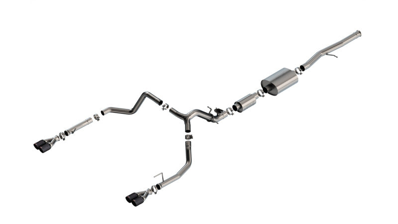 Borla 2024 Chevy Silverado 1500 6.2L V8 S-Type Catback Exhaust w/ Simulator - CF Black Anodized Catback Borla