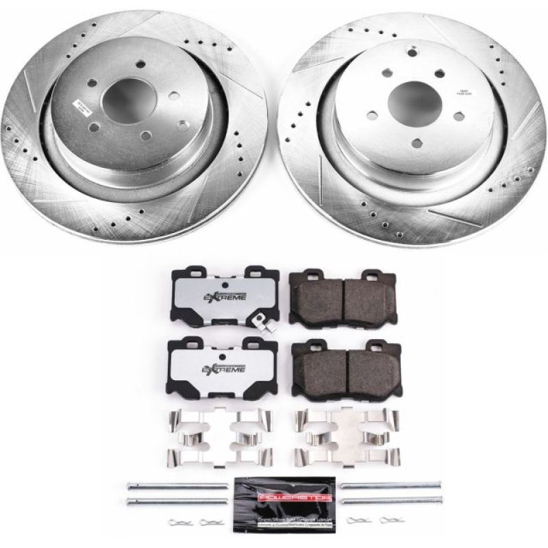 Power Stop 09-13 Infiniti FX50 Rear Z26 Street Warrior Brake Kit Brake Kits - Performance D&S PowerStop