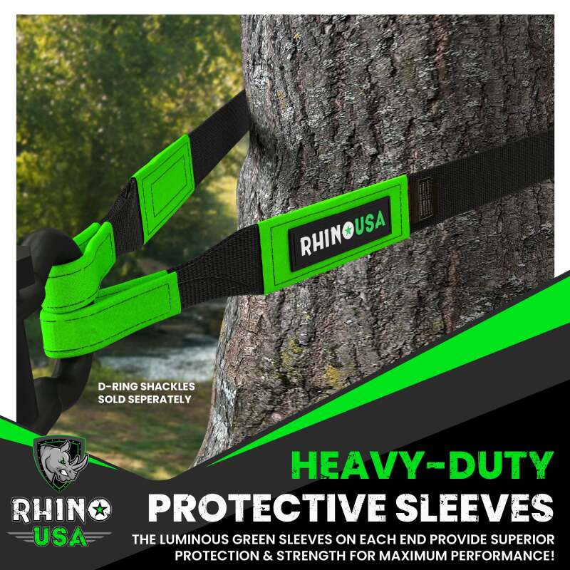 Rhino USA Recovery Tow Strap 3Inx30Ft (Black) Tow Straps Rhino USA