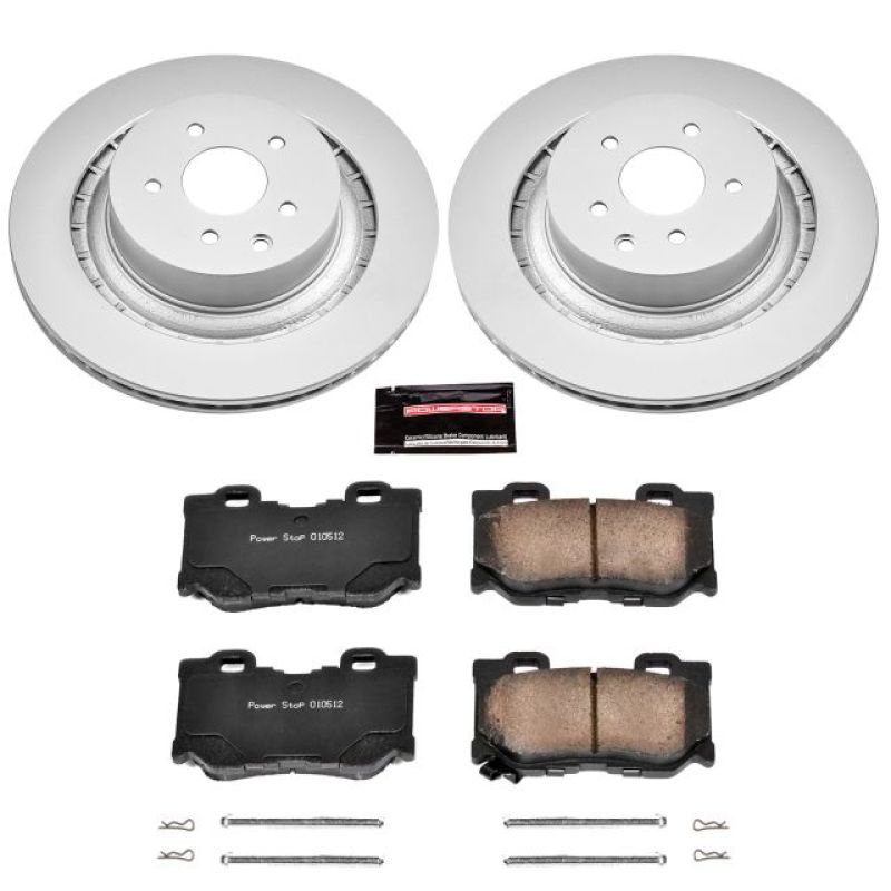 Power Stop 08-13 Infiniti G37 Rear Z17 Evolution Geomet Coated Brake Kit Brake Kits - Performance Blank PowerStop