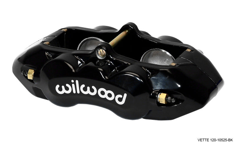 Wilwood Caliper-D8-4 Front Black 1.88in Pistons 1.25 Disc Brake Calipers - Perf Wilwood