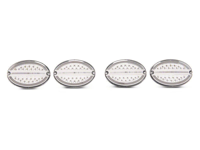 Raxiom 97-04 Chevrolet Corvette C5 Axial Series LED Tail Lights- Chrome Housing (Clear Lens) Tail Lights Raxiom