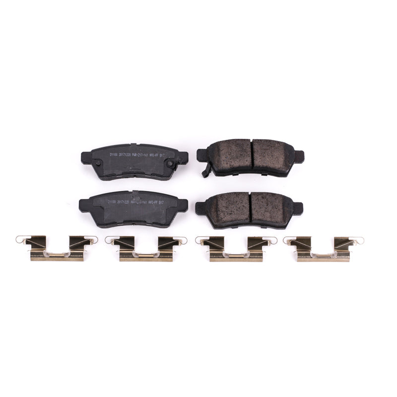 Power Stop 05-19 Nissan Frontier Rear Z17 Evolution Ceramic Brake Pads w/Hardware Brake Pads - OE PowerStop