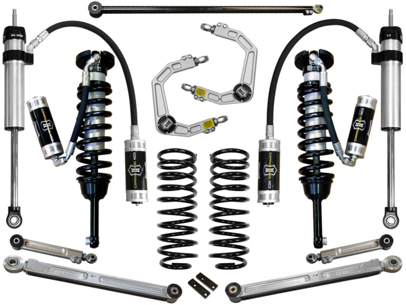 ICON 2010+ Toyota FJ/4Runner 0-3.5in Stage 6 Suspension System w/Billet Uca Coilovers ICON