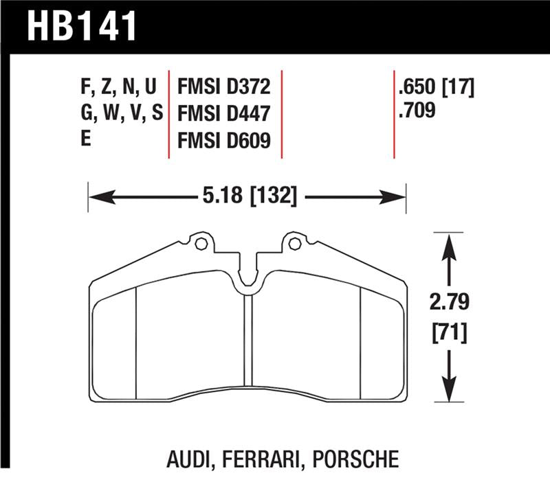 Hawk 1986-1991 Porsche 928 CS DTC-30 Front Brake Pads Brake Pads - Racing Hawk Performance