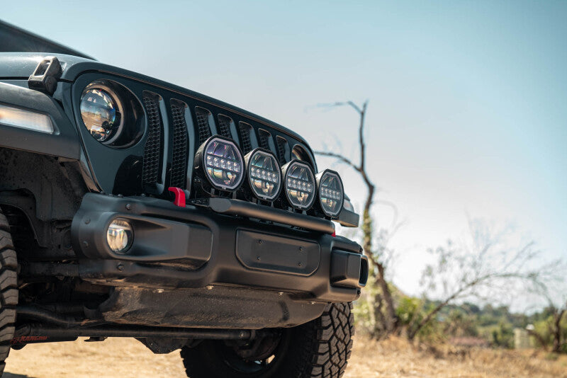 DV8 Offroad 2018-2025 Wrangler JL Push Bar for Mopar Rubicon Steel Bumper Light Bars & Cubes DV8 Offroad