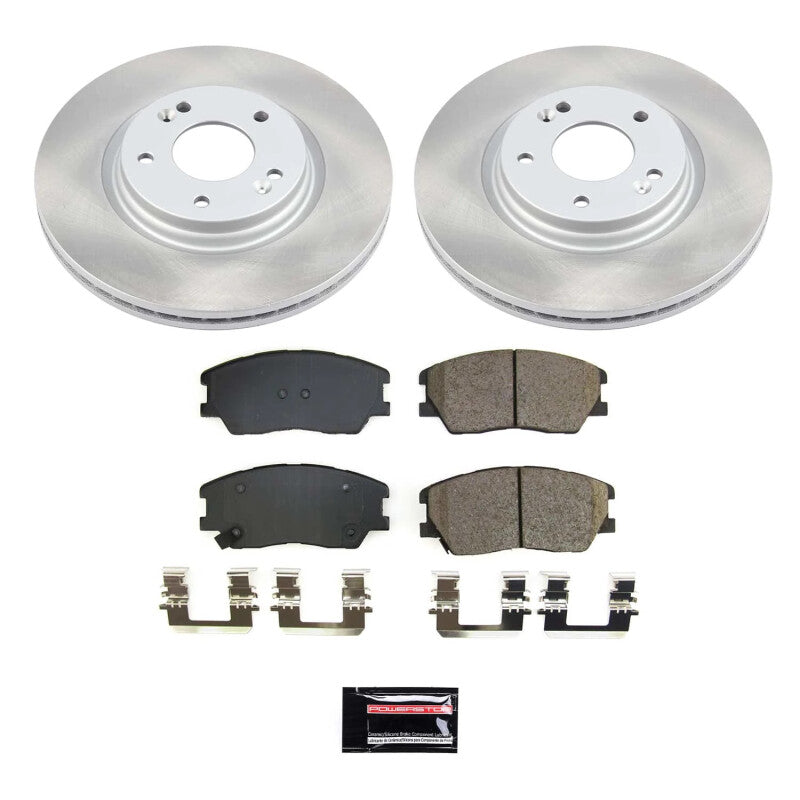 Power Stop 20-21 Kia Soul Front Semi-Coated Rotor Kit Brake Kits - Performance Blank PowerStop