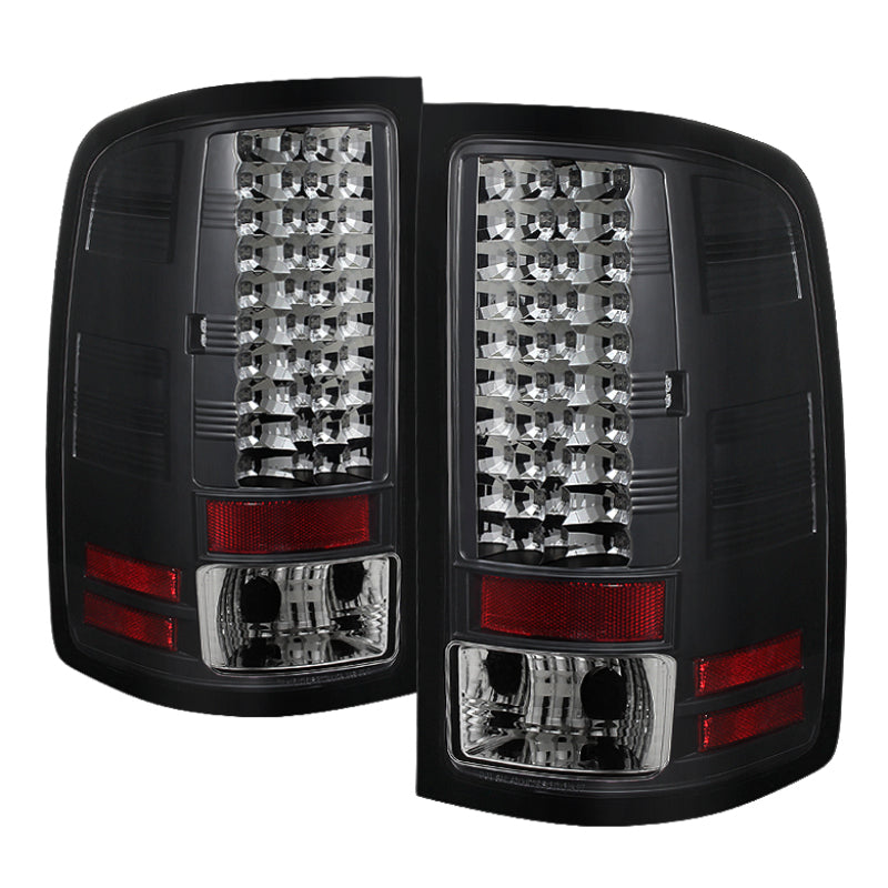 Spyder GMC Sierra 07-13 (Not fit 3500 Dually 4 Rear Wheels)LED Tail Lights Black ALT-YD-GS07-LED-BK Tail Lights SPYDER
