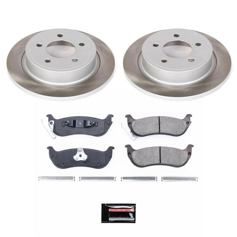 Power Stop 04-08 Chrysler Pacifica Rear Semi-Coated Rotor Kit Brake Kits - Performance Blank PowerStop