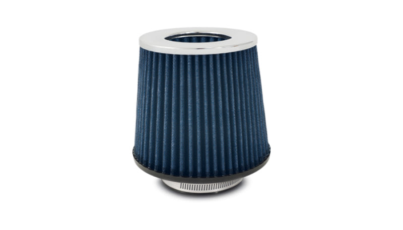 Vibrant Open Funnel Perf Air Filter (5in Cone O.D. x 5in Tall x 2.5in inlet I.D.) Chrome Filter Cap Air Filters - Universal Fit Vibrant