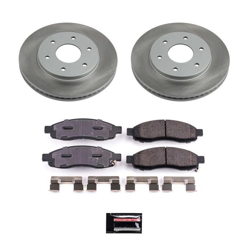 Power Stop 04-05 Nissan TITAN Front Semi-Coated Rotor Kit Brake Kits - Performance Blank PowerStop