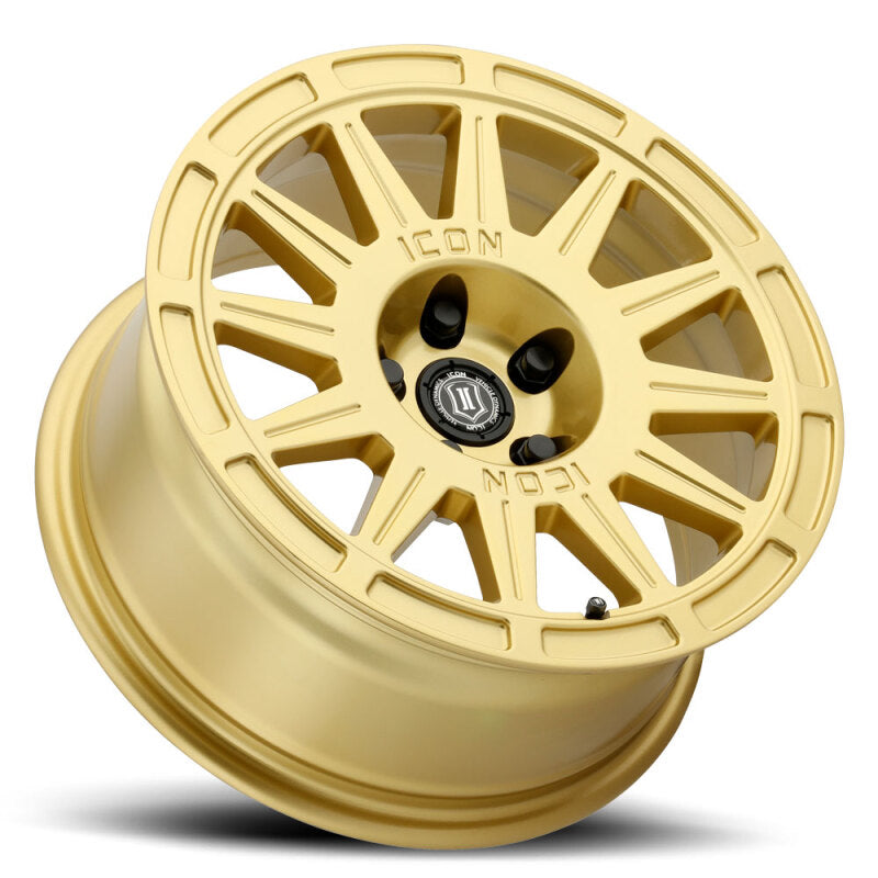 ICON Ricochet 17x8 / 5x100 / 38 mm / 6in BS Gloss Gold Wheel Wheels - Cast ICON