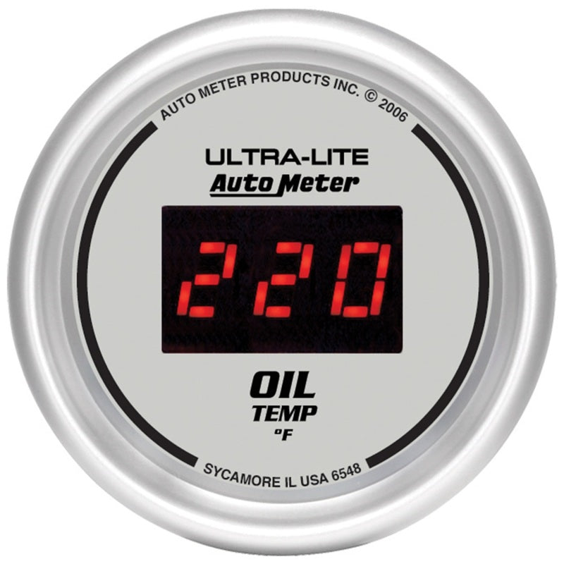 Autometer Ultra-Lite 52MM 0-340 Deg F Digital Oil Temperature Gauges AutoMeter