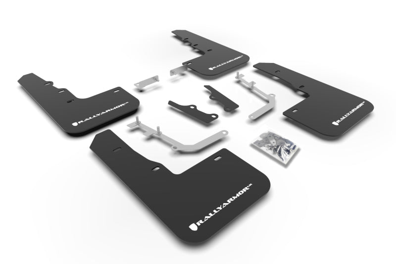 Rally Armor 20-25 Hyundai Venue Black Mud Flap White Logo Mud Flaps Rally Armor